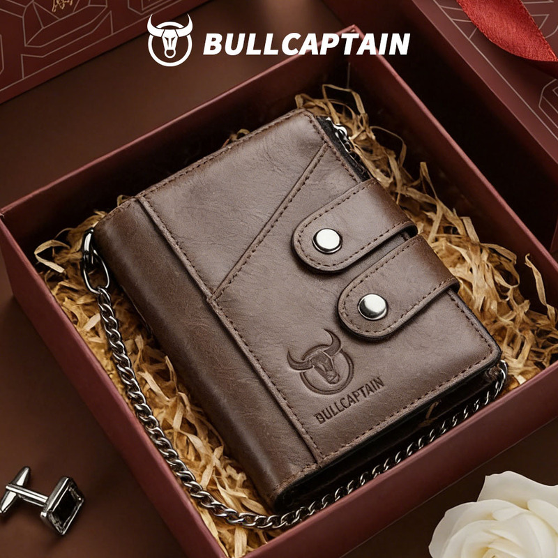 Captain Cow Leather Goods Rfid Wallet Men's Genuine Leather Vintage Zipper 70% off Top Layer Cowhide Wallet Wallet Man Captain Cow Leather Goods Rfid Wallet Men's Genuine Leather Vintage Zipper 70% off Top Layer Cowhide Wallet Wallet Man