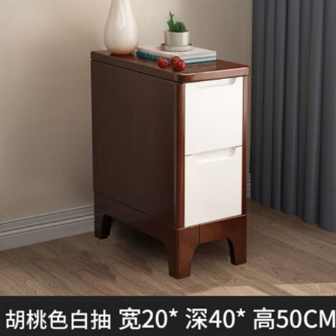 全实木北欧三抽现代简约超窄迷你床头柜卧室床边储物柜整装小柜子|undefined