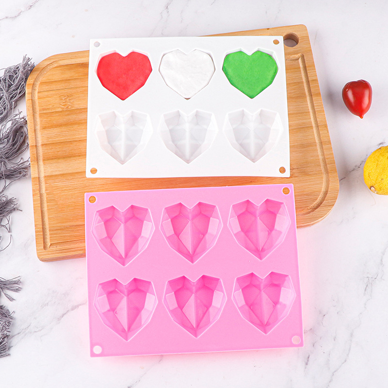 Factory Heart -shaped Six -Language Silicon Casual Cake Mold Molding…