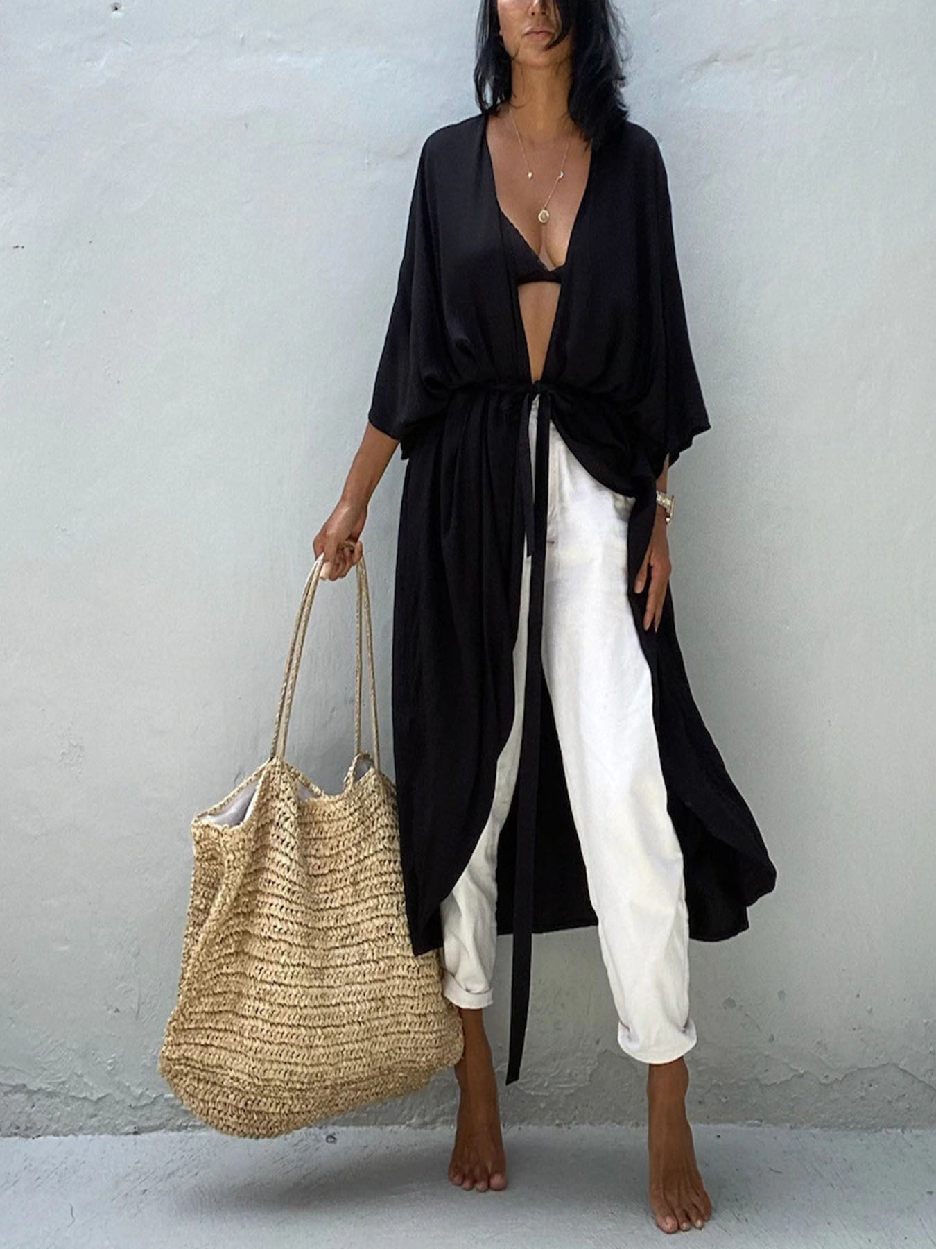 Transfronterizos europeos y estadounidenses cardigans protectores solares bikini blusa trajes de baño con trajes protectores solares vestido de vacaciones junto al mar MB249