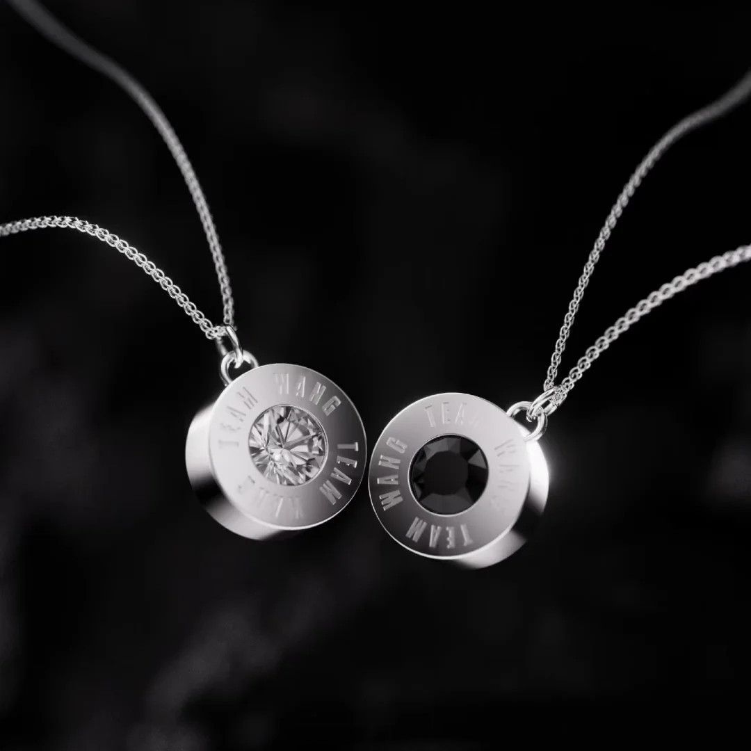 Teamwang Wang Jiaer's same style earrings and necklace, 2026 new product, simple and versatile fan support merchandise with high aesthetic value