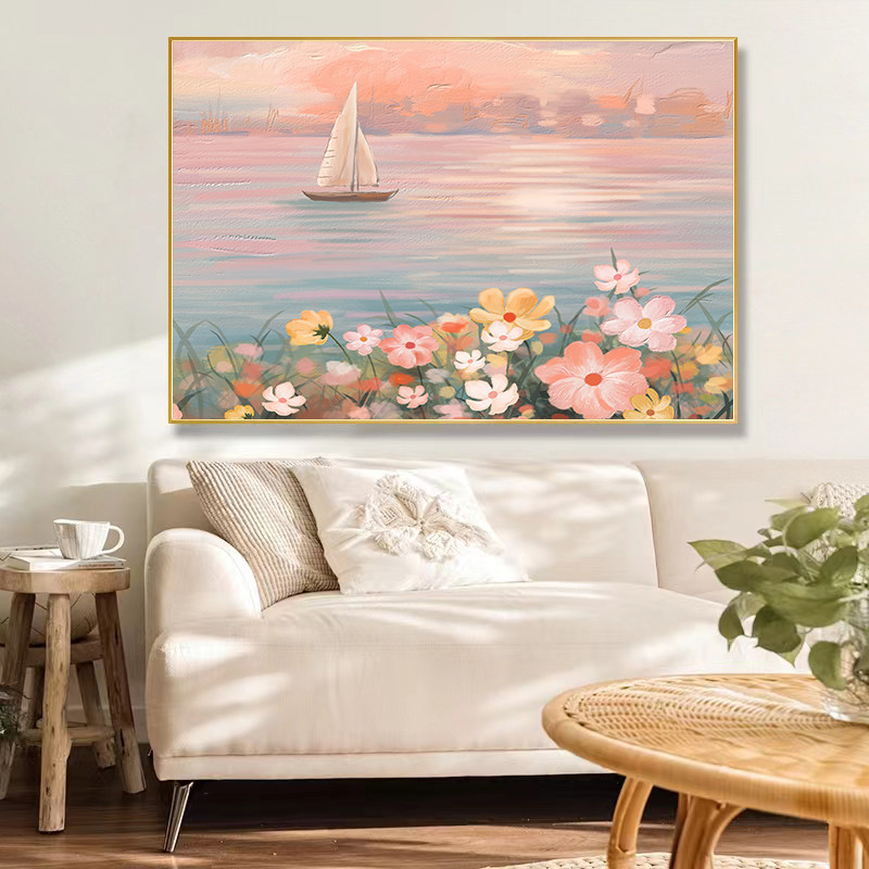 Modern minimalist cream-style decorative painting for living room, dining room, table hanging painting, floral and landscape bedroom headboard wall art Modern minimalist cream-style decorative painting for living room, dining room, table hanging painting, floral and landscape bedroom headboard wall art