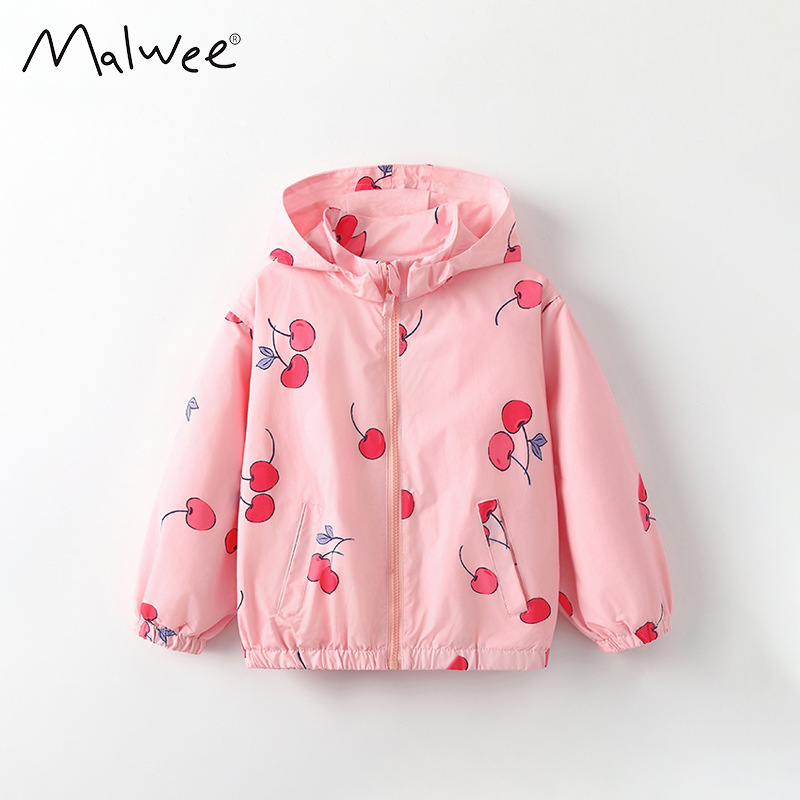 Cross-border malwee niñas abrigo de invierno nuevo estilo europeo y americano para niños pequeños extranjeros niñas con chaqueta con cremallera encapuchada abrigo