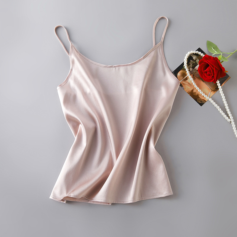 19 m high-grade silk stretch satin sling slim shoulder strap adjustable light non-pressure mulberry silk vest