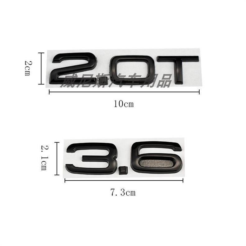 Suitable for Audi A4 A5 A6 A7 Q5 Q7 W12 car stickers, 3.6 4.2 displacement badges, 2.0T 1.8T 3.0T car emblems