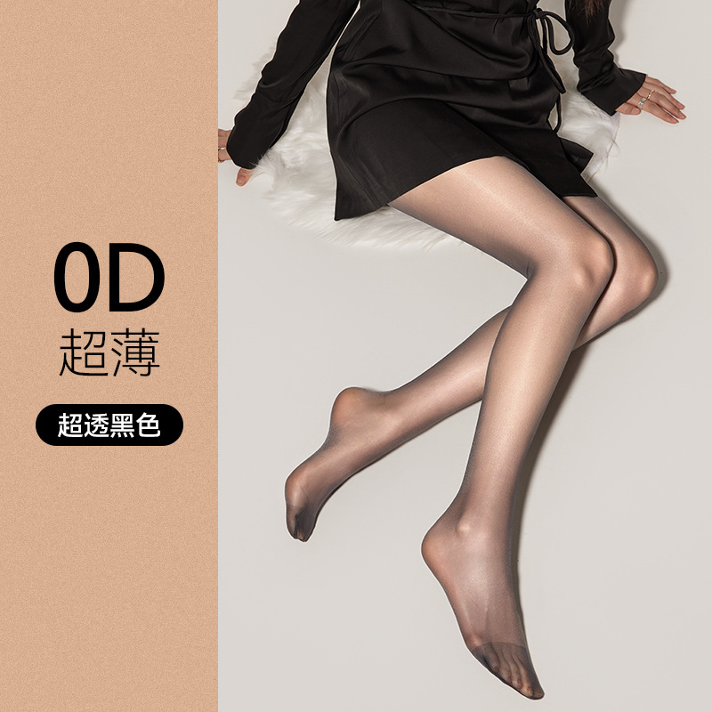 Medias anti-hock seda duradera otoño 0d delgada ultra-permeable acrílico piernas raspadas artefacto de la combinación de medias negras al por mayor
