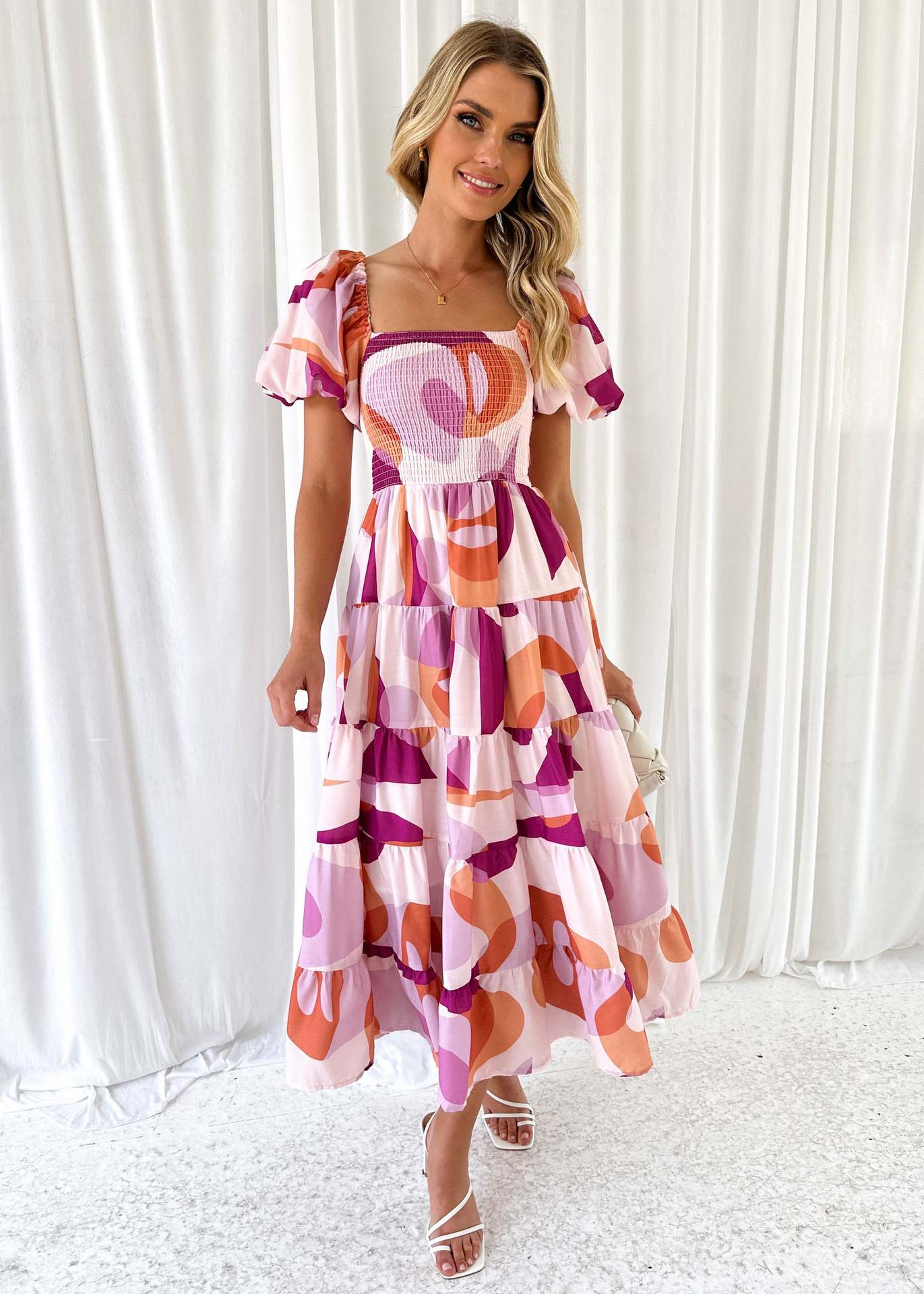 301g Weight Maxi Long Dress Dress Length Type Short Sleeve Sleeve Length Regular Dress Dresses Type Puff Sleeve Sleeve Type Polyester Fabric Type Mid Waist Waist Line Travel, Daily Occasion Boat Neck Neckline Regular Fit Fit Type Flower Pattern Summer, Spring Season Women's Gender Elegant, Classic Style Style Wholesale Women's Elegant Classic Style Flower Travel Daily Boat Neck Short Sleeve Regular Dress 23