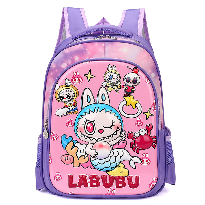 labubu mochila de hombro mochila de tela para niños mochila de jardín de infantes de gran capacidad coreana mochila de niños y niñas mochila de estudiantes