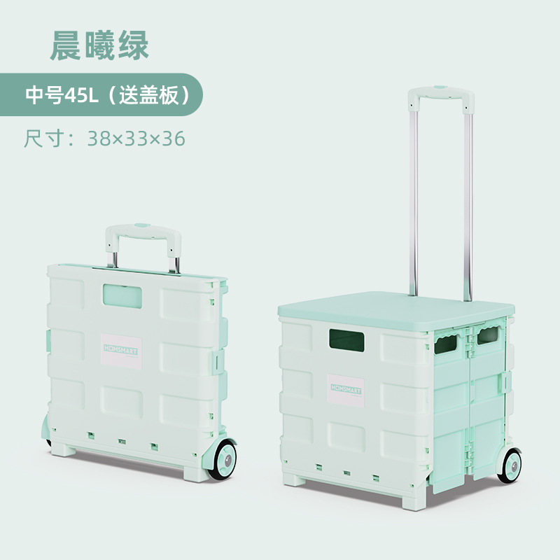 折叠可移动家用买菜拉杆车便携取快递爬楼梯搬运车户外露营收纳箱|undefined