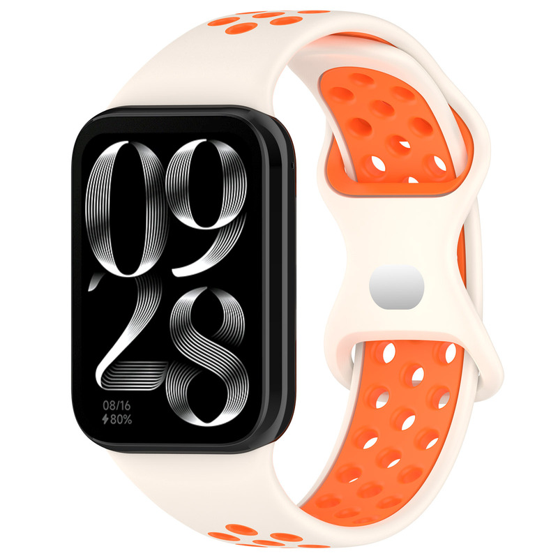 For Xiaomi bracelet 9Pro/8Pro silicone strap red rice watch watch4 Nike two-color breathable wristband For Xiaomi bracelet 9Pro/8Pro silicone strap red rice watch watch4 Nike two-color breathable wristband