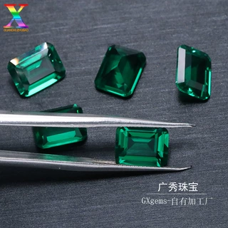 长方倒角车平绿纳米 尖底长方倒角车平绿色纳米耐高温宝石可蜡镶