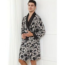 A 58540 Men's Snake Print Robe ��ʿ�߼yԡ�� ���R�d�羳�W����