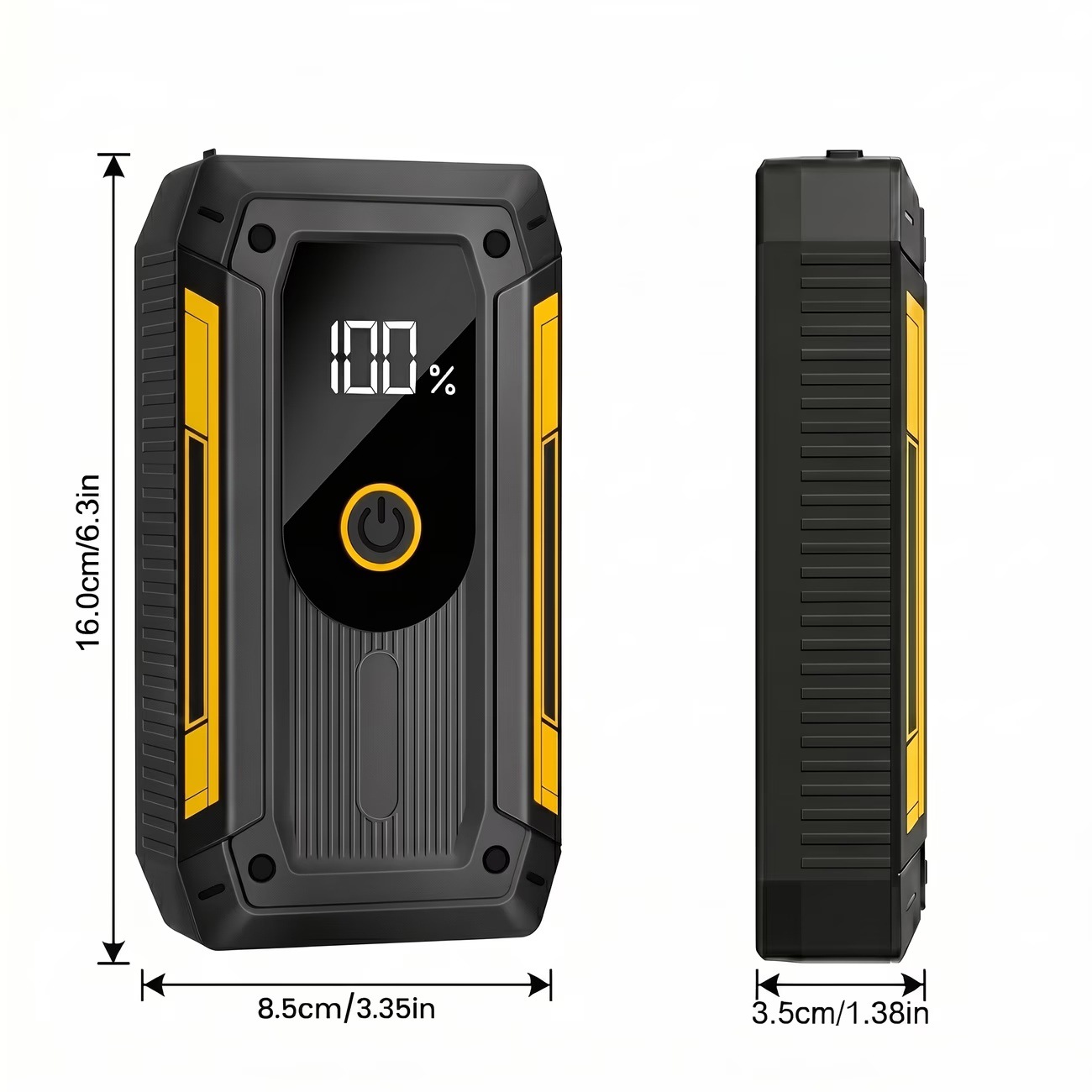 Cross-border car emergency starting power supply with complete English certification, 12V starter with power bank and lighting warning
