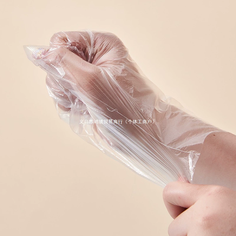 Crayons, disposable gloves, yellow plastic small bag, increased thickness