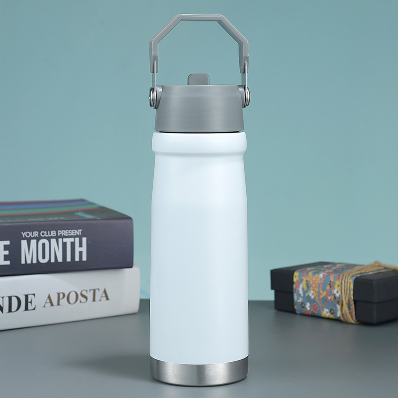 Vaso térmico con asa y pajita, estilo americano, gran capacidad