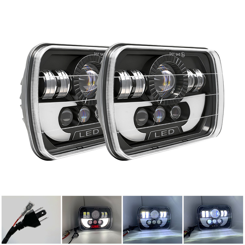 5x7 luz cuadrada adecuada para jeep chenoji 7 pulgadas LED faro 6x7 lejos y cerca de la luz faro modificación fuera de la carretera image 7