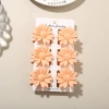#6 Frosted Light Orange [Set of 6 with Card] 4cm Daisy Style