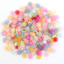 雪花珍珠手机壳贴片装饰DIY圣诞装饰材料ABS仿珍珠平底异形珍珠