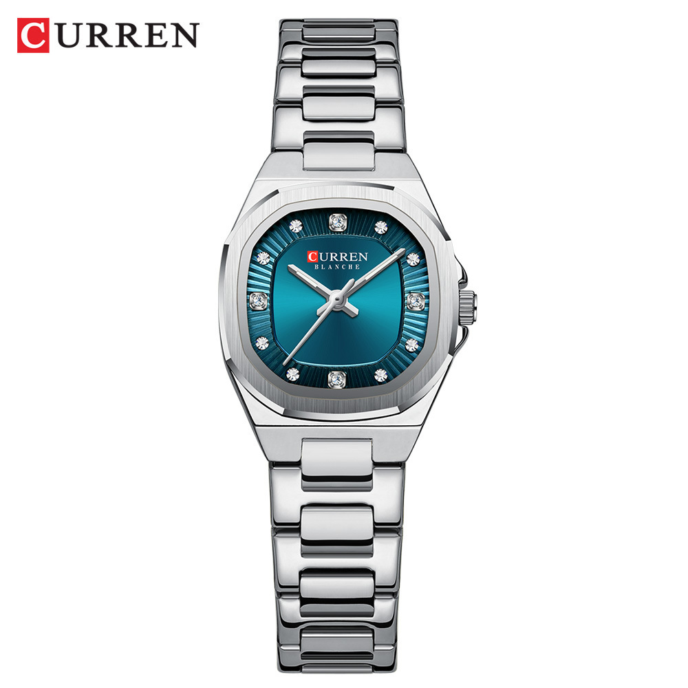 CURREN 9104 mujer cuadrado reloj de moda reloj de cuarzo impermeable reloj de acero reloj image 10