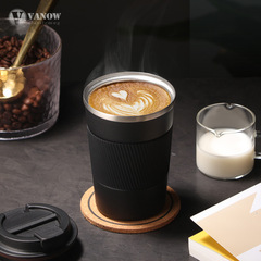 5YA1 British Insulated Cup Lady Ceramic Inner Coffee Cup Portable Stainless Steel High-Quality Student Water Cup
