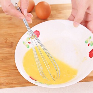 Stainless steel round handle egg beater household egg blender hand-held manual egg beater
