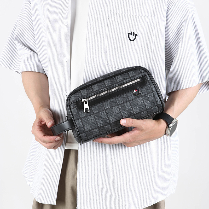 Men's handbag trendy brand versatile clutch bag crocodile pattern coin purse niche new high-end design chest bag wholesale