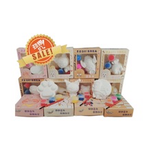 儿童diy涂鸦石膏娃娃白胚涂色娃娃袋装彩绘玩具颜料2D娃上色艺术