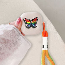 适用三星Galaxy buds耳机壳蓝牙耳机壳蝴蝶 带挂件