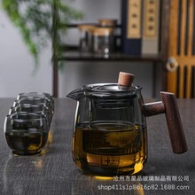 批发耐热玻璃烟榭壶茶水分离器  耐高温茶具中式套装煮茶壶泡茶壶