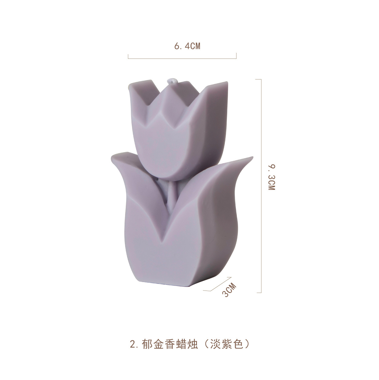 Corea del Sur ins popular en forma de tulipán aromaterapia vela regalo para niños rojo, blanco, púrpura y verde beige