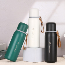 子弹头保温杯316不锈钢吊带便携直身杯户外旅行运动水杯真空保温