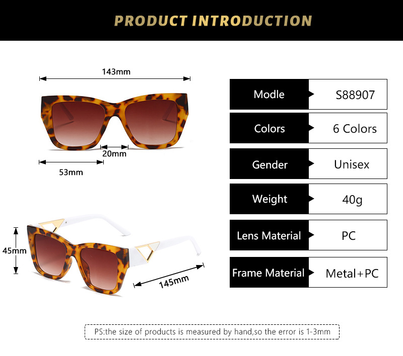 Fashion Color Block Ac Square Full Frame Women's Sunglasses display picture 1