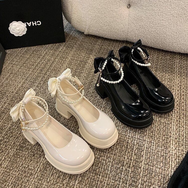 Mary Jane French-style skirt shoes for women, heeled wide-leg pants, new shoes, high-heeled leather shoes, versatile for 2026 Mary Jane French-style skirt shoes for women, heeled wide-leg pants, new shoes, high-heeled leather shoes, versatile for 2026