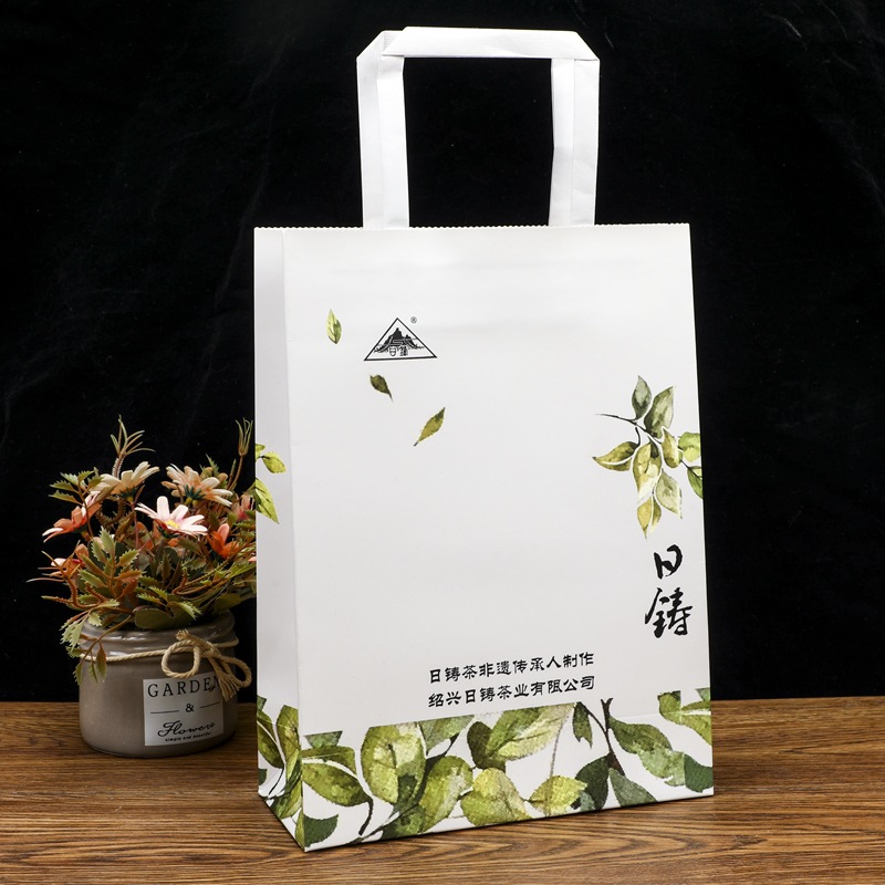 企业宣传手提纸袋定 制logo白卡纸购物袋纸质茶叶礼品袋服装袋