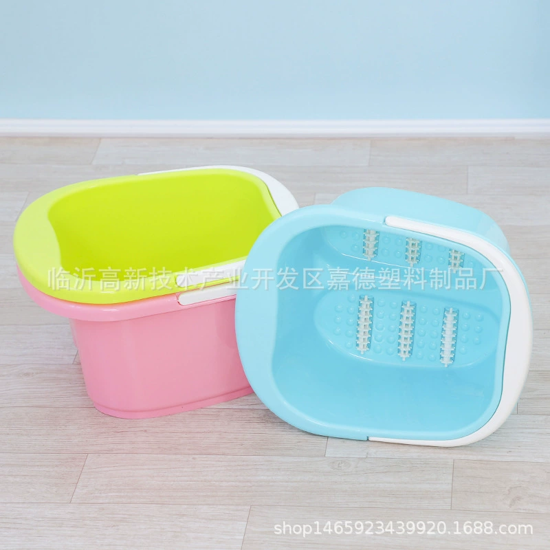 Пластиковое ведро для ног портативная ванна для ног массажная ванна углубляет пластиковый тазик для ног