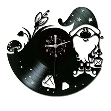 厂家直销圣诞节礼物创意黑胶挂钟 复古怀旧唱片壁钟客厅卧室钟表