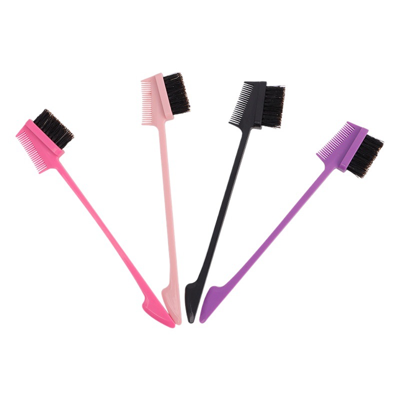 Wholesale Eyebrow Brush, Double-Ended Eyelash Brush, Portable Mini Eyebrow Brush for Home Use, Hair Salon Eyebrow and Eyelash Dyeing Set