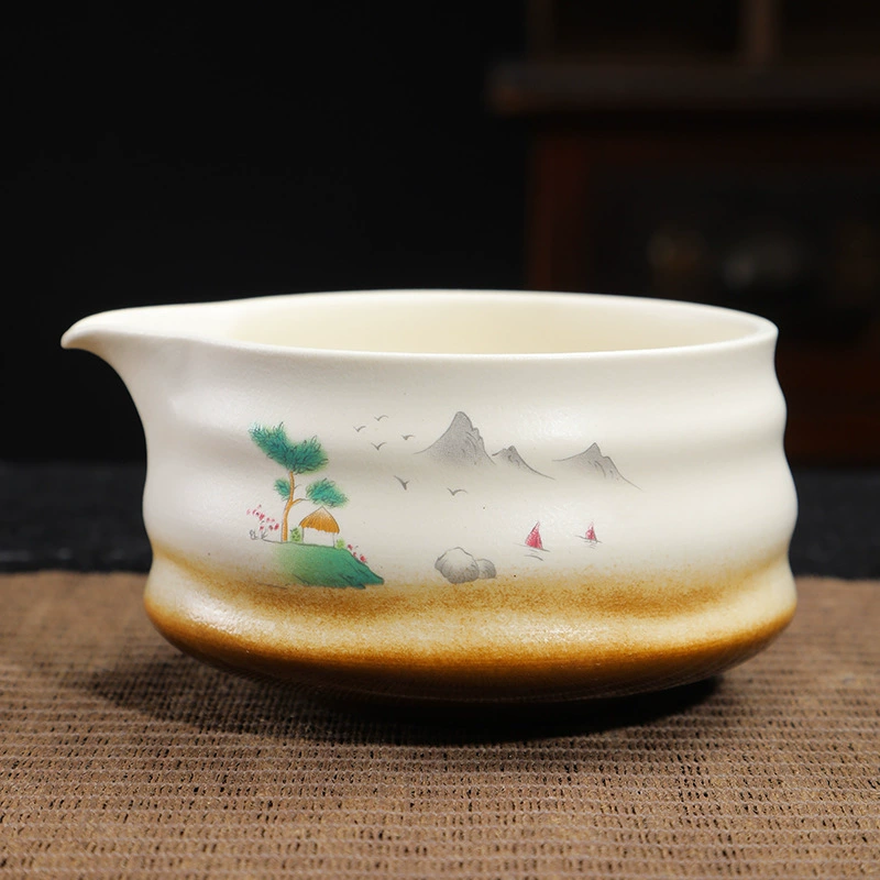 Sansui, sticker, matcha, tea cup, ceramic set, gradient