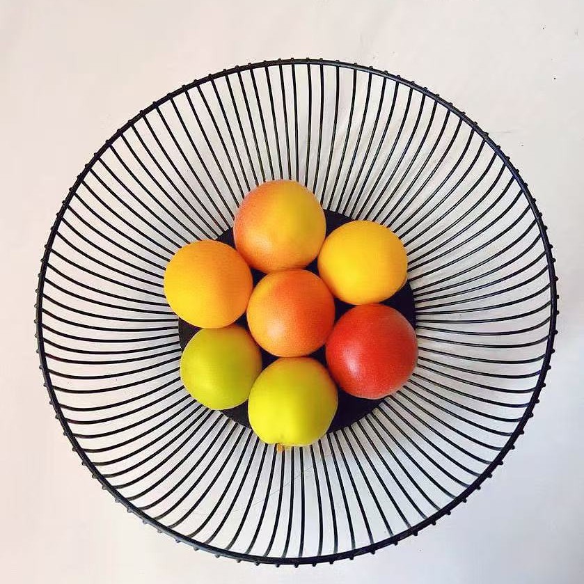 北欧ins简约水果篮铁艺收纳篮子创意客厅装饰品家用糖果零食果盘