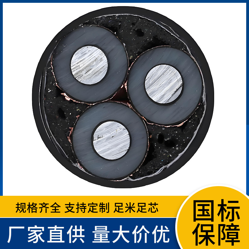 单芯YJLV62 1芯*300 400 500 630 800平方中压非磁性钢带铠装电缆