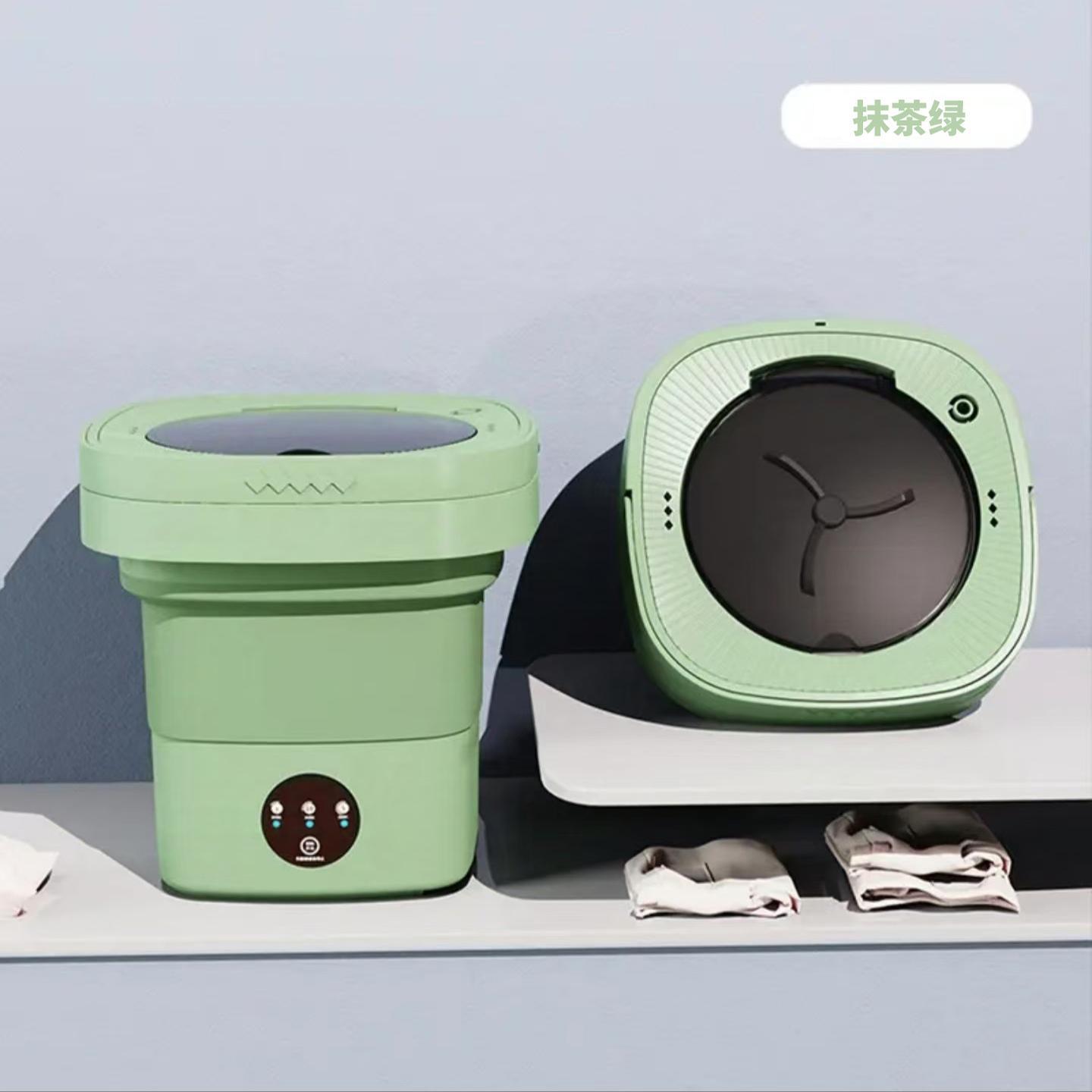 Lavadora Yangtze plegable mini luz azul dormitorio de estudiantes elución especial todo en uno calcetines de ropa interior para bebés completamente automáticos