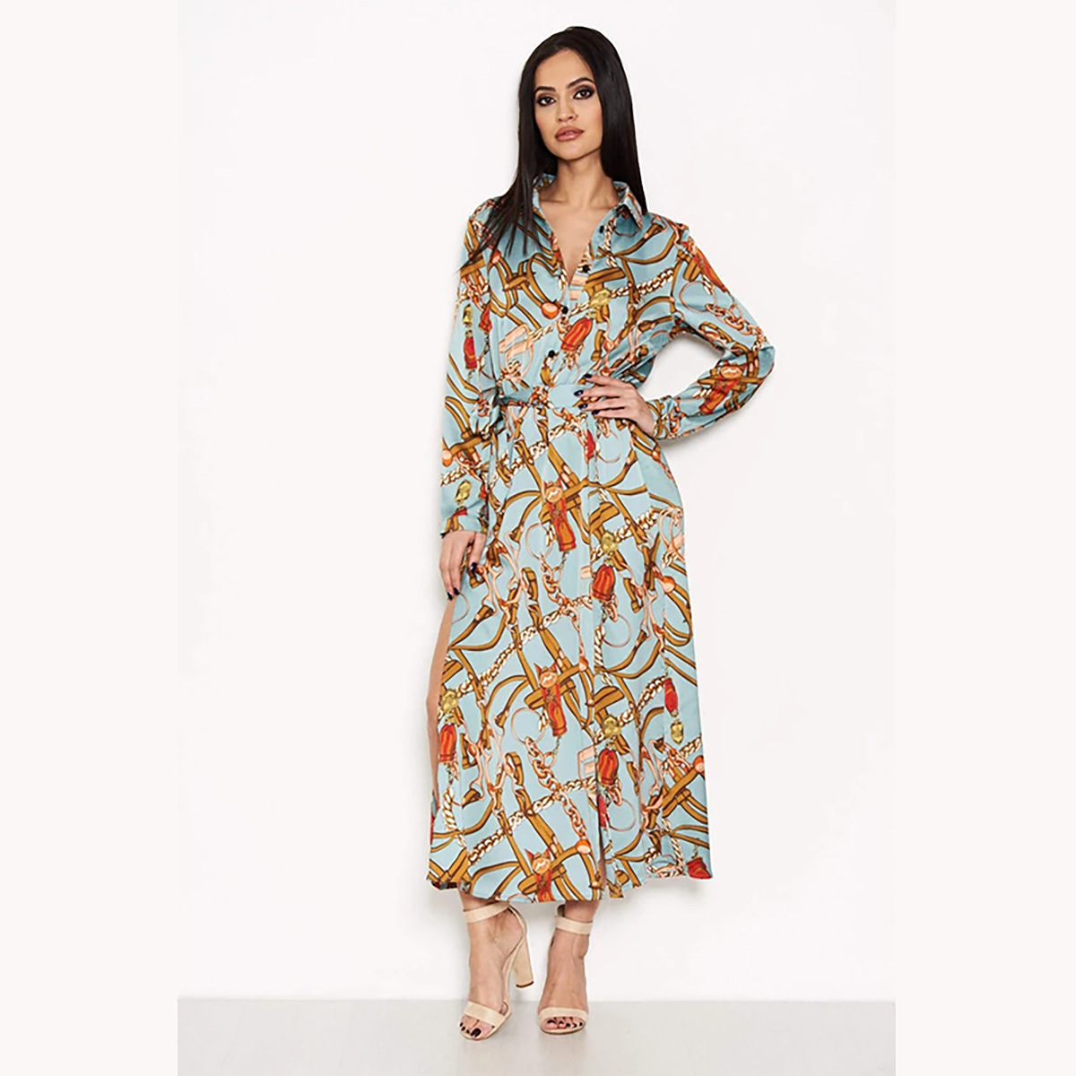 (Трансграничная торговля), ретро приталенное платье, корсет, европейский стиль