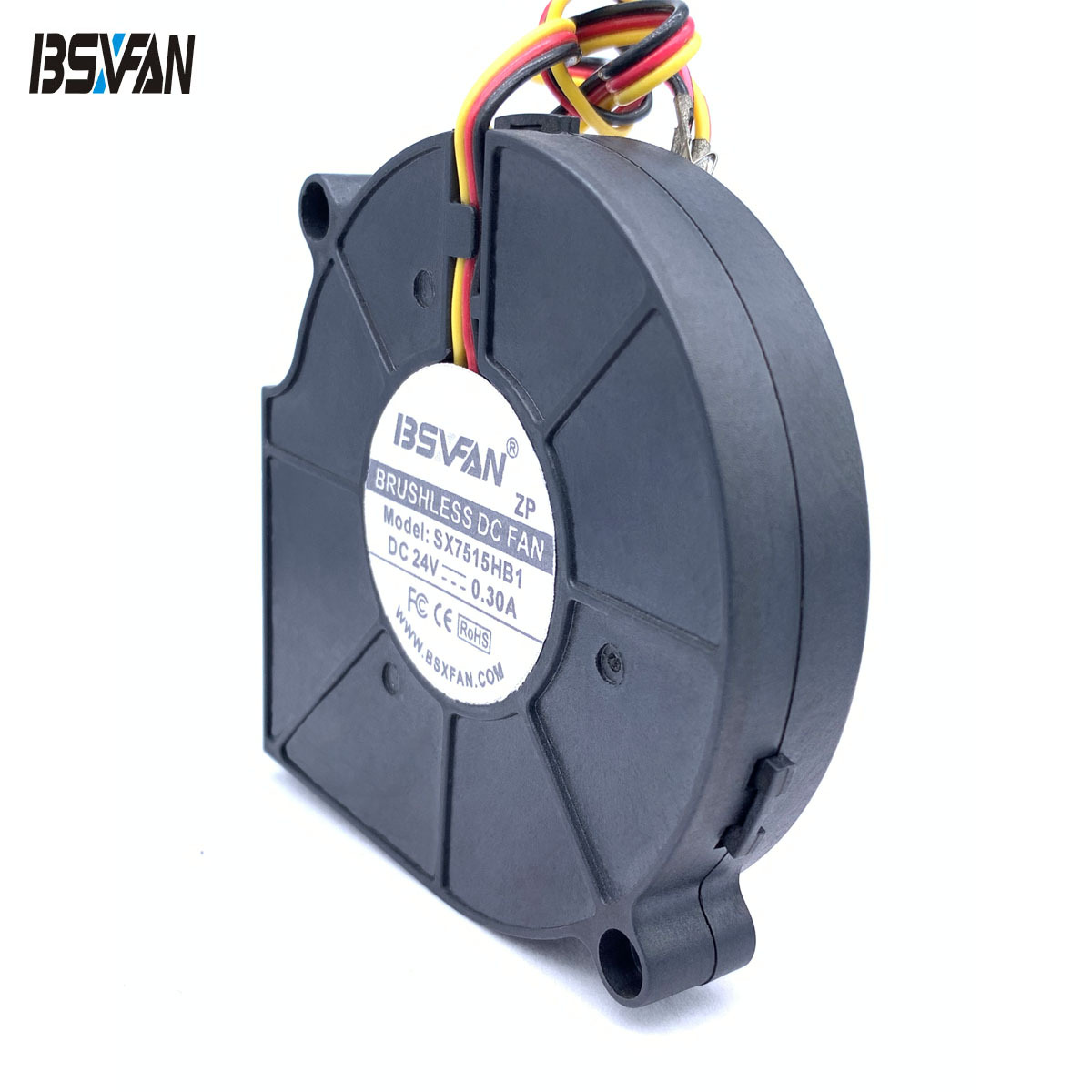 7515鼓风机 5V 24V 耐高温 双滚珠 防水 PWM调速 LED灯散热风机