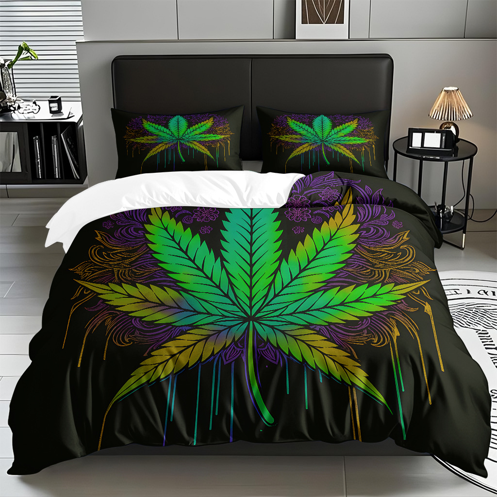 Modo JIT Temu transfronterizo tela doméstica abrasión cubierta hoja de impresión digital set de ropa de cama fábrica directa