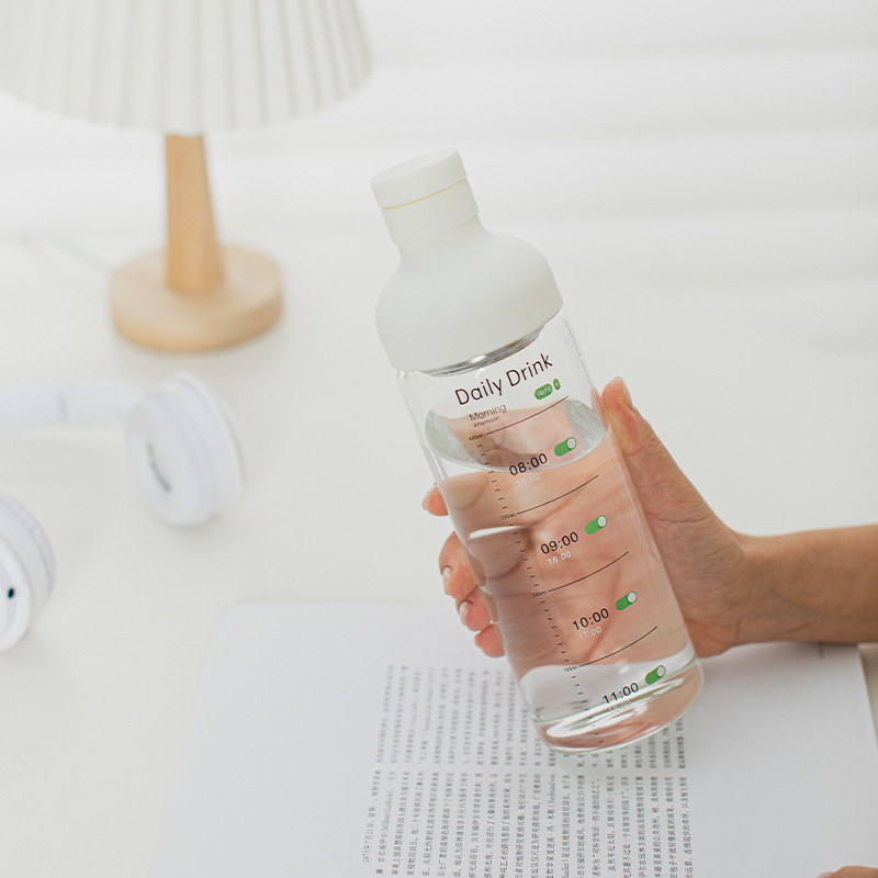 Taza de agua de alto valor nominal, escala de tiempo de red, taza de vidrio, taza de café portátil, taza de agua potable, taza de té filtrada
