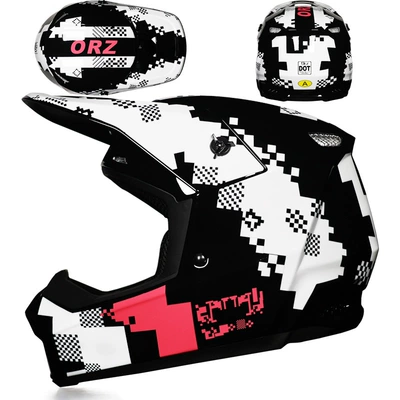 Motorcycle Safety Supplies: Helmet Goggles Downhill Mountain - white-mosaic-s