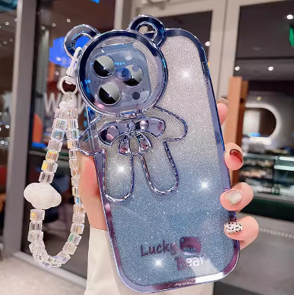 Pulsera de nubes blancas Yuanfeng Blue Flip Little Bear ynj