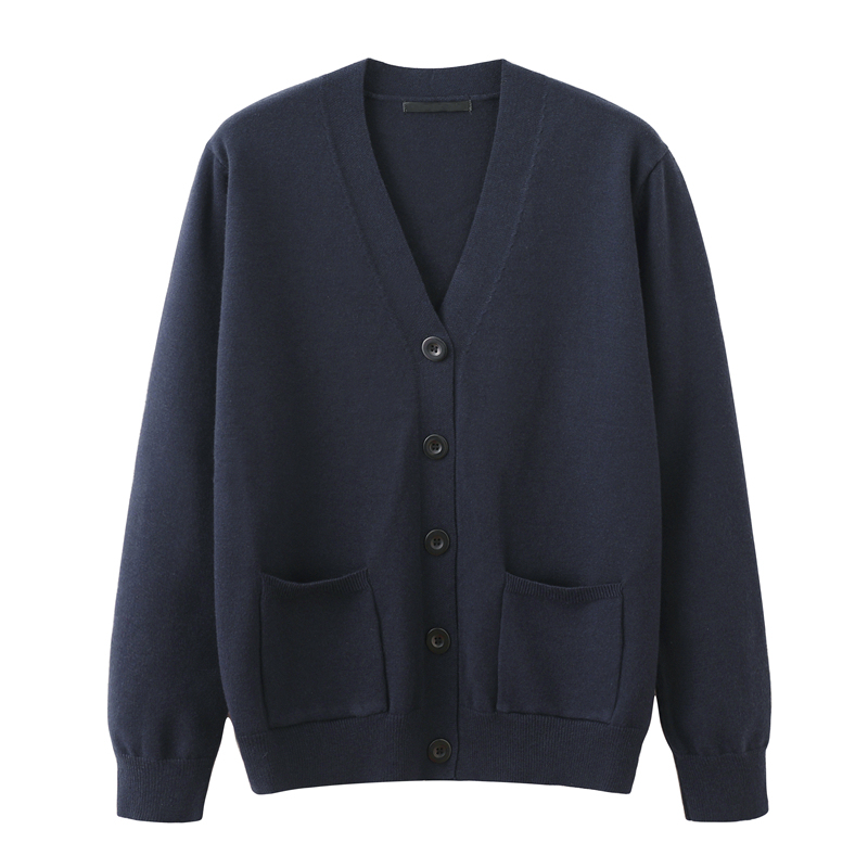Nurse on Duty Wears a Sweater Cardigan for Women, New V-Neck Loose Thick Knit Cardigan for Spring and Autumn