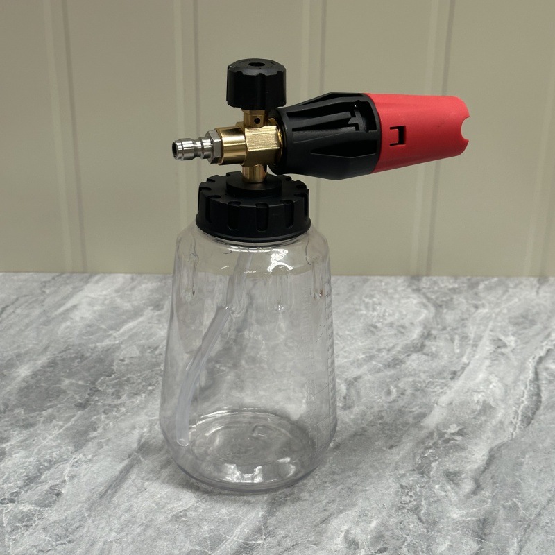 Zhǐnánchē – Portable car washer Pressure Foam Cannon - model-4-full-transparent-big-red-mouth-pa-cannon