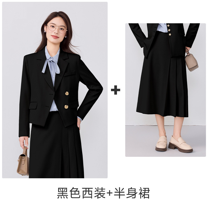 面试西装外套女春秋2025职业正装通勤职场教师穿搭小个子西服套装|undefined